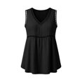 thumbnail image 5 of Women's Eyelet Tank Tops Casual Sleeveless V-Neck Blouses Empire Waist Trendy Boho Summer Beach Vacation Outfits, 5 of 6