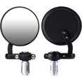 thumbnail image 1 of Par De Espejos Redondos Para Moto, Adaptables A Manillar De 22 Mm, Manilla Y Cuerpo Personalizados En Color Negro, 1 of 5