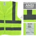 thumbnail image 3 of Neiko 53956A High-Visibility Safety Vest with Reflective Strips for Emergency, Construction, and Safety Use, Neon Yellow, Medium, 3 of 6