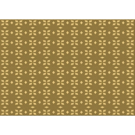 Ahgly Company Machine Washable Indoor Rectangle Transitional Yellow Area Rugs, 6' x 9'