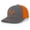 Charcoal/Orange, variant on Heritage Pride Deer Skull Antlers Arrow Mens Mesh Back Trucker Hat Baseball Cap, Black/Black