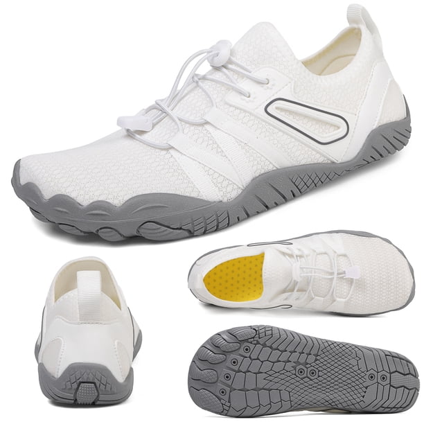 Zapatos Playa Descalzos Unisex Sin Deslizamiento para Acuáticos (37) Blanco