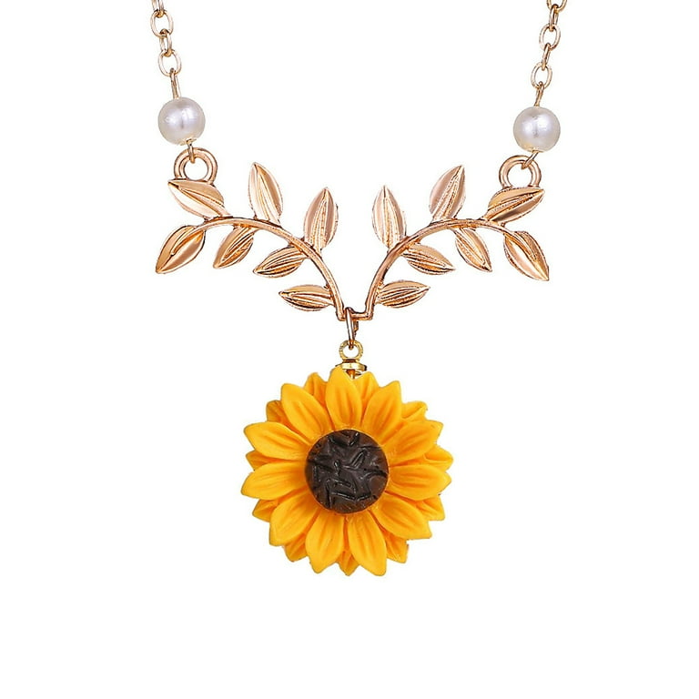 Sunflower necklace shop walmart