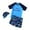 Blue, variant on WOYY Boys Quick Drying Athletic Swimsuit Rash Guard Swim Trunks Hat, 3-Piece, Sizes 2-10
