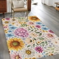 thumbnail image 2 of Sunflower Vintage Area Rugs 2.7'x5', Small Throw Rugs for Kitchen Bedroom, Colorful Flowers Summer Botanical Retro Art Indoor Outdoor Rug Non-Slip Low Pile Carpet Runner Reversible Floor Mats, 2 of 8