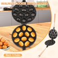 thumbnail image 2 of EIMELI Walnut Cookie Mold Maker Safe Cake Nut Modes Solid Walnut Cookie Molds with Handle Versatile Metal Nut Cookies Maker Easy to Clean Oven Cookies Makers for Baking Dessert, 2 of 9