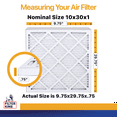 thumbnail image 2 of Filter King 10x30x1 Air Filter (MERV 13) (6-Pack) Dust & Allergy Control AC Furnace Filters, MADE IN USA, HVAC, Pleated, Electrostatic (Actual Size: 9.75 x 29.75 x .75), 2 of 5