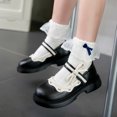 thumbnail image 4 of Chaussures pour Filles Robe Performance Chaussures Blanches pour Filles pour l'Automne et l'Hiver à Semelle Souple, 4 of 9