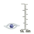 thumbnail image 3 of Sterling Silver with Natural Tanzanite and White Zircon Evil Eye Ring, 3 of 3