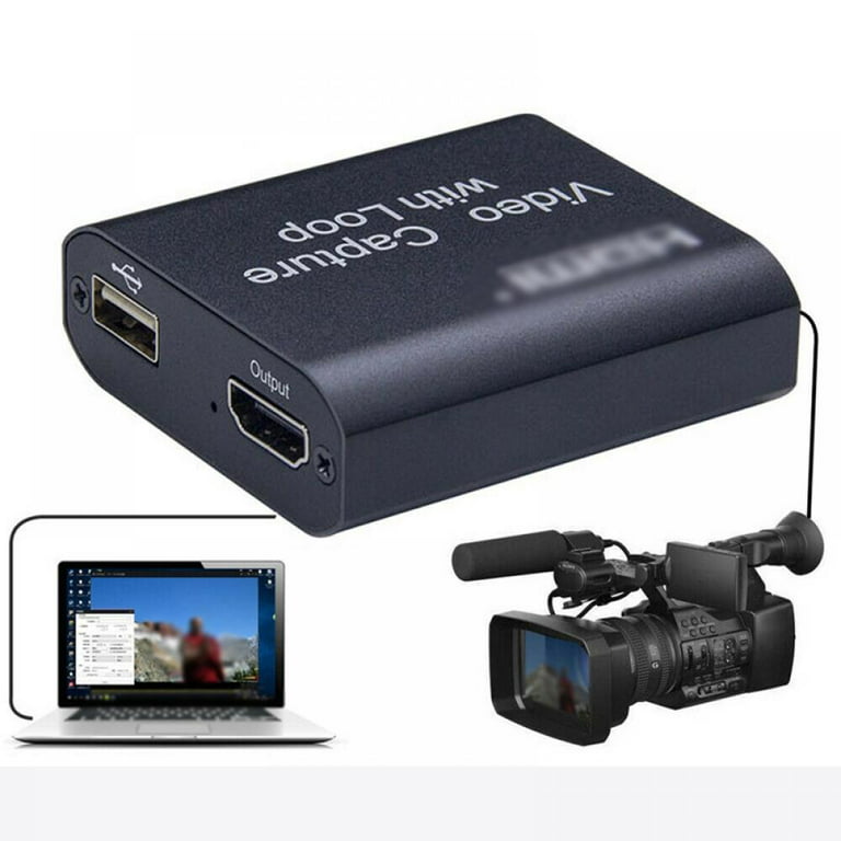 4K 60Hz TV Loop HDMI Video Capture Card USB 2.0 Game Record 1080P Live  Streaming