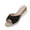 Black, variant on Wine Ladies Slippers Open Toe Single Strap Thick Sole Wedge Heel Comfortable Footwear For Summer Beach Outdoor Daily Leisure Indoor Wear