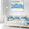 thumbnail image 3 of Designart Icebergs in Glacier Lagoon - Seascape Throw Pillow - 18x18, 3 of 5