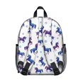 thumbnail image 3 of Unicorn and Bubble White Pattern Backpack for School, Cute School Bag with Adjustable Shoulder Straps and Padded Back, 13.8"x11.4"x6", 3 of 5