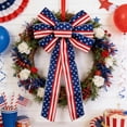 thumbnail image 2 of Huge Memorial Day Savings! Boovnll 4th of July Bows, Red White Blue Stars Stripe Large Independence Day Bows Patriotic Bows for Indoor, Outdoor, Holiday, Memorial Day Decor, 4th of July Decorations, 2 of 7