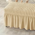 thumbnail image 4 of kurtrusly Long Bench Cover Bench Seat Furniture Bed Bench Cover Washable Protector for Living Room Hotel Decor Green, 4 of 8