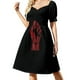 thumbnail image 1 of Vestido de manga corta con puño fuerte de la Unión Solidarity Forever ropa de mujer de verano 2025 ropa de vestir de lujo, 1 of 6