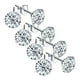 thumbnail image 1 of Aretes de Baño de Plata VenDepot DiamLux3 4 Pzas 3mm Aretes de Broquel Plata Metal, 1 of 2