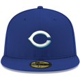 thumbnail image 2 of Men's New Era Royal Cincinnati Reds White Logo 59FIFTY Fitted Hat, 2 of 6