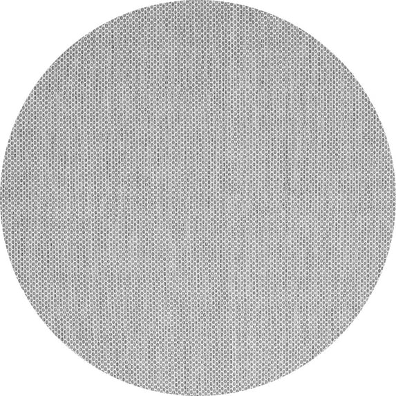Ahgly Company Indoor Round Abstract Gray Contemporary Area Rugs, 8' Round