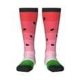 thumbnail image 2 of Lsque Watermelon Printed Crew Socks Men's Women's LightWeight Thin Casual Calf Socks ,Knee High Socks,Cotton Socks, 2 of 9