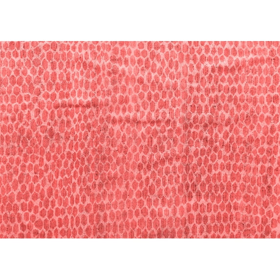 Ahgly Company Indoor Rectangle Abstract Red Modern Area Rugs, 6' x 9'