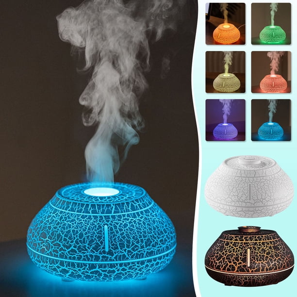 Xihbxyly Difusor de Aromaterapia Colorido, Efecto de Luz con Simulación de Llama, Iluminación con Gradiente Ajustable, Difusor de Aceites Esenciales Relajantes, Decoración para El Hogar y La Oficina,