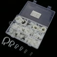 thumbnail image 1 of 200pcs Nylon Plastic P Clips Fasteners Acid Corrosion High Tensile Strength with Rounded Edges for Cable Conduit Tubing Fixing, 1 of 7
