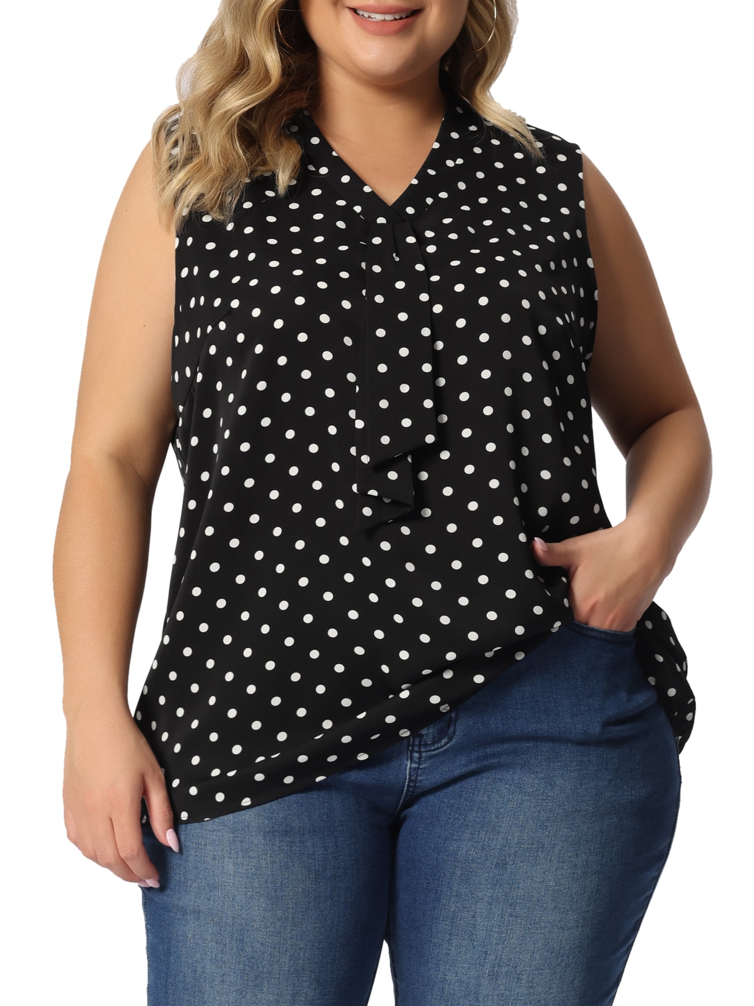 plus polka dot top