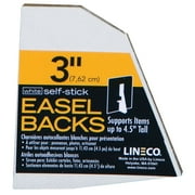 Lineco/University Products Self-Stick Easel-Backs, White, 5/Pkg., 3 in