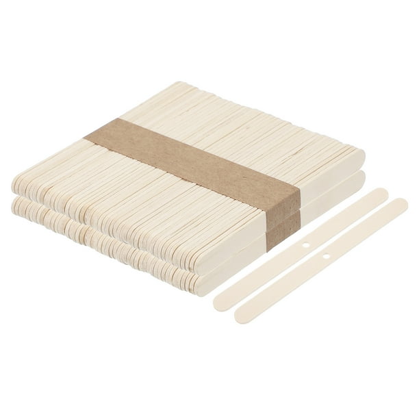 100 piezas de palitos de madera para manualidades, palitos de helado de 4.5 pulgadas para manualidades DIY marrón