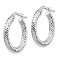 thumbnail image 3 of FJC Finejewelers 14 kt White Gold Hoops Bright Cut Round Hoop Earrings 22 mm x 21 mm, 3 of 6