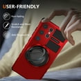thumbnail image 4 of for Samsung Galaxy S22 Ultra Back Case, Ultra Slim 360 Degree Rotating Ring Kickstand Support Car Magnetic Mount Drop Protective TPU+ PC Hybrid Phone Case Cover for Samsung Galaxy S22 Ultra, Red, 4 of 11