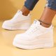 thumbnail image 4 of Zapatillas De Deporte Impermeables Antideslizantes Con Cordones Para Mujer, Zapatos Para Caminar Con Plataforma De Suela Gruesa Y Parte Superior Baja, Zapatillas Informales Con Aumento De Altura A La, 4 of 4