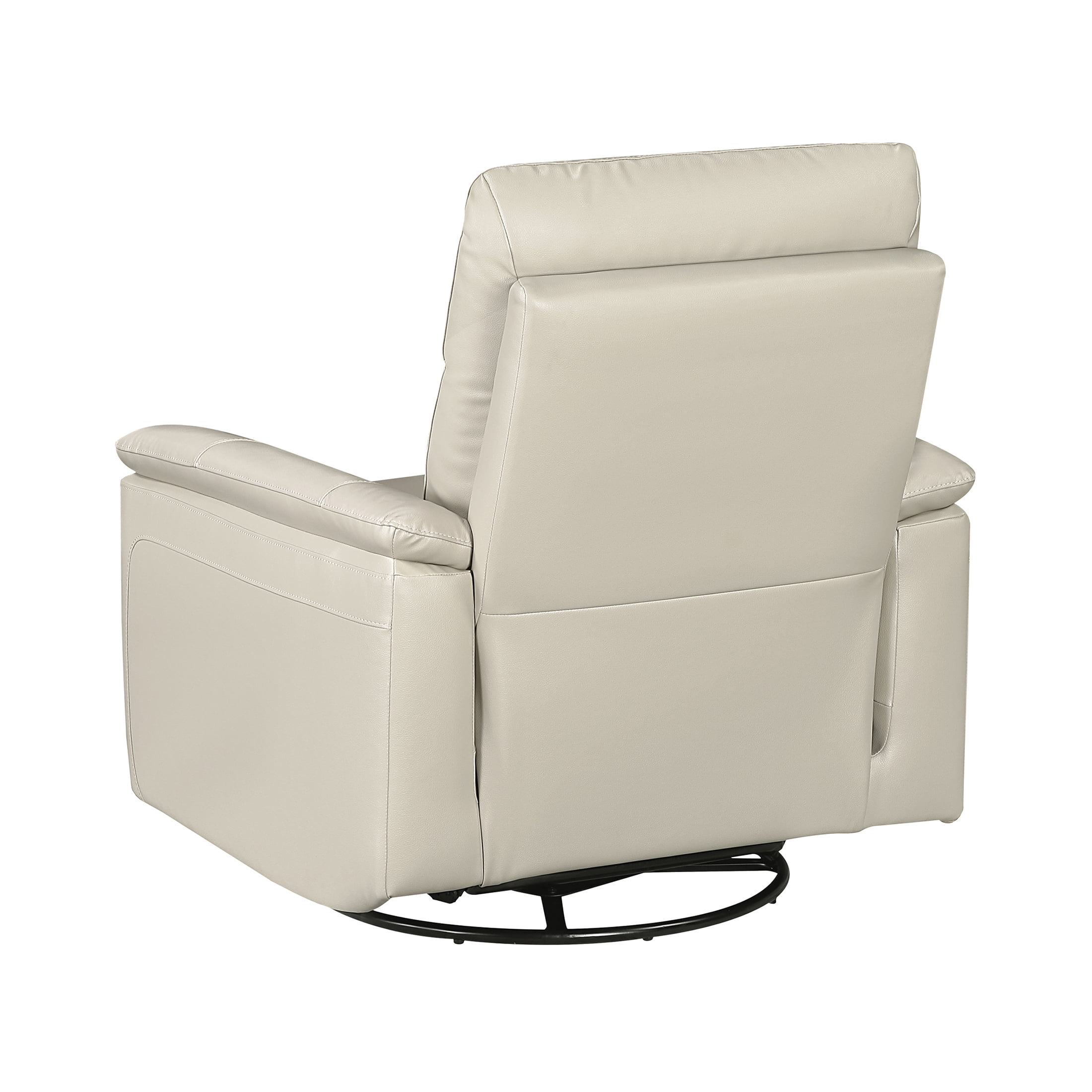 OakvillePark Wildfern Leather Match Swivel Glider Reclining Chair, Taupe