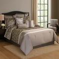 thumbnail image 7 of Benjara 10 Piece King Polyester Comforter Set with Leaf Print- Platinum Gray, 7 of 7