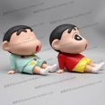 thumbnail image 2 of Figuras de dibujos animados de Crayon Shin-chan, soporte para teléfono móvil, colección de estatuas, decoración de escritorio, juguete, regalos de cumpleaños, 12cm, 2 of 5