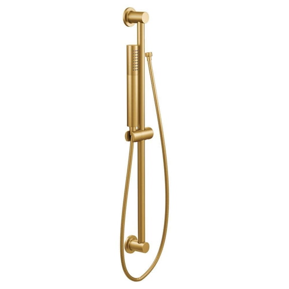 Open Box MOEN 3887EPBG Eco 1-Spray Patterns 1.1 in. Single Wall Mount Handheld Shower Head in Brushed Gold