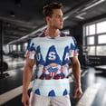thumbnail image 3 of Wukai Cute Gnomes in USA Print Men's Short-Sleeved Mesh T-Shirt,Quick-Dry Short Sleeve Workout T-Shirt-Medium, 3 of 8