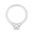 thumbnail image 5 of ESTE ORIGIN 2Ct Emerald Cut Moissanite Bezel Set Ring in 10K White Gold Emerald Engagement Ring for Women US 9., 5 of 8