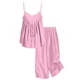 thumbnail image 2 of ZHAGHMIN Teen Girls Two Piece Linen Set Sleeveless Cotton Linen Camisole Top Baggy Wide Leg Flowy Palazzo Pants Summer Outfits for Kids Tween Sizes 4-14, 2 of 5