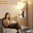 thumbnail image 6 of Fully Dimmable Floor Lamp - Floor Lamps 9W LED Light Bulbs, Standing Lamps for Living Room, Tall Lamp for Bedroom(Black and Beige), 6 of 7