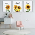 thumbnail image 2 of 6 Pieces Sunflower Bathroom Decor Relax Soak Unwind Wall Painting Art Women College Living Room Bathroom Nursery, 2 of 7