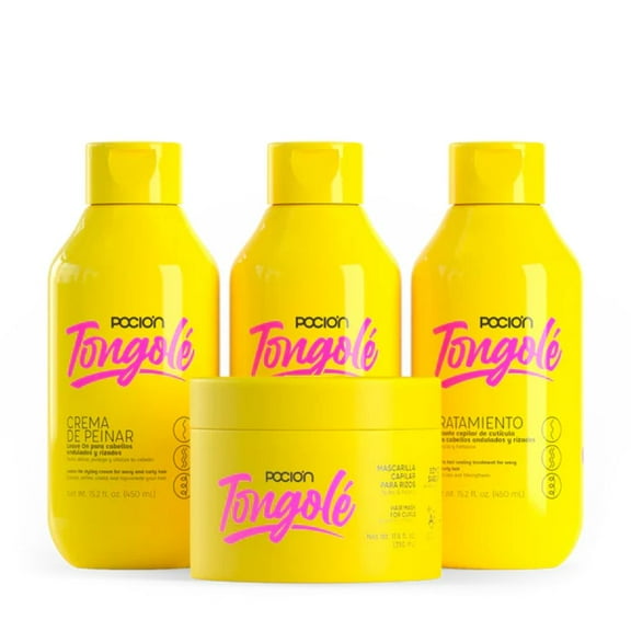 Shampoo Treatment Hair cream hair mask (4 Pack) Shampoo la pocion Colombia Shampoo based on Ceramides, Coconut Oil and Aloe Vera,  shampoo Tratamiento Crema y masca