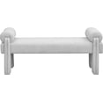 thumbnail image 3 of Meridian Furniture Stefano Grey Fabric Bench, 3 of 8