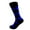 Black with Blue, variant on Junior Ring Bearer Boy's Stripes(Zebra Stripes) Socks In Black with Gold Yellow Color