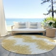 thumbnail image 6 of Addison Rugs Chantille Indoor/Outdoor Transitional Chevron Gold Washable Round Rug, 8' x 8', 6 of 6