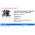 thumbnail image 2 of Rear Wheel Hub Assembly - Compatible with 2014 - 2016 Acura MDX AWD 2015, 2 of 2