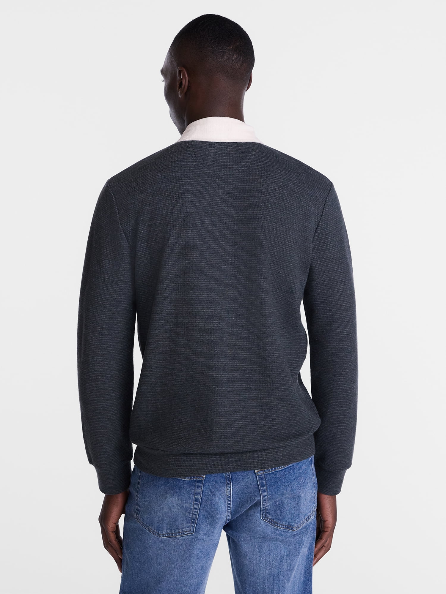 George Men's and Big Men's Rugby Shirt with Long Sleeve, Size S-6XB
