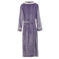 thumbnail image 4 of Puntoco Women'S Clearance Plus Size Women'S Winter Lengthened Bathrobe Splicing Home Clothes Long Sleeved Robe Coat Purple, 4 of 6