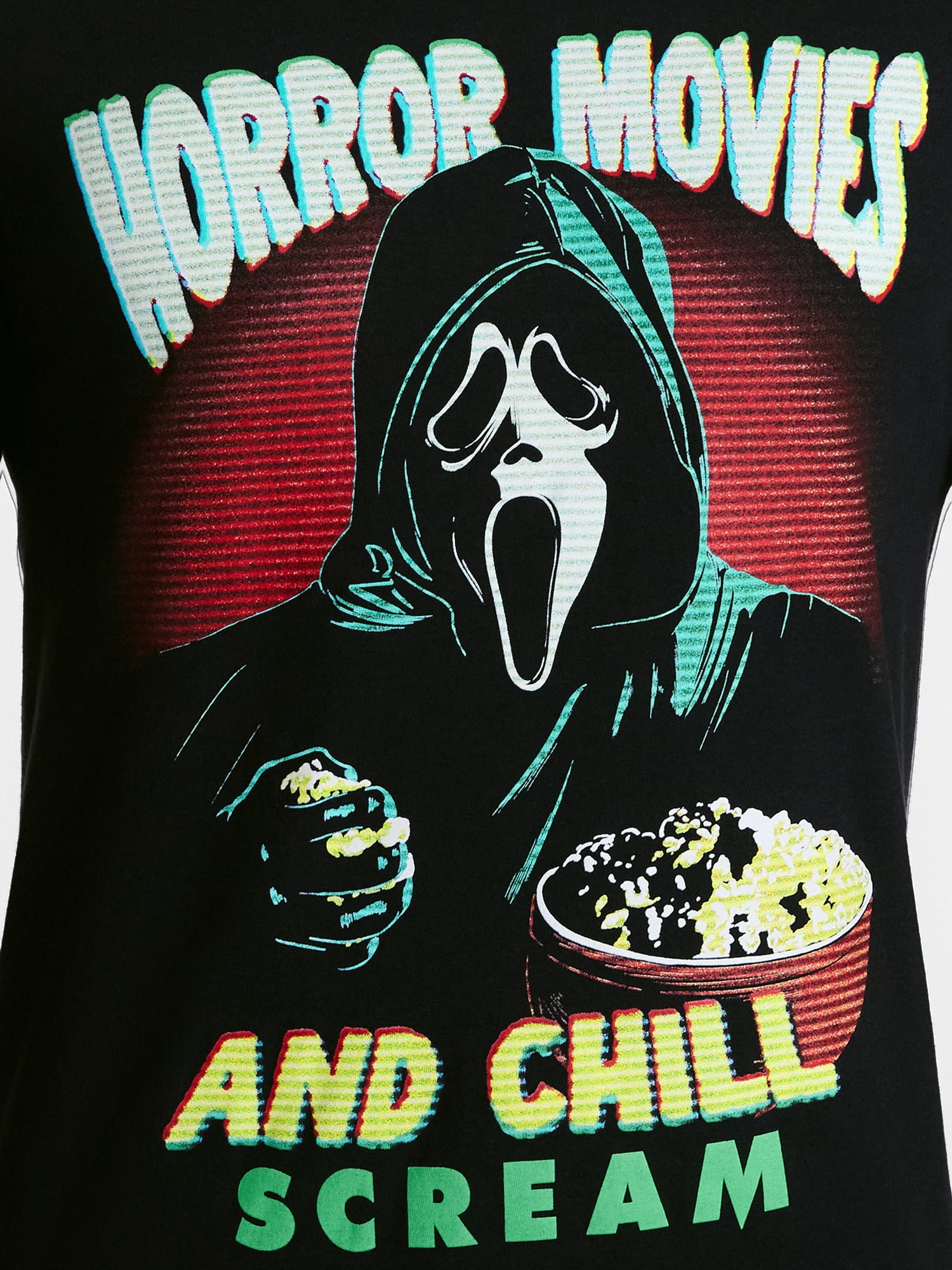 Scream Ghostface Men's and Big Men's Graphic Tee with Short Sleeves, Sizes S-3XL